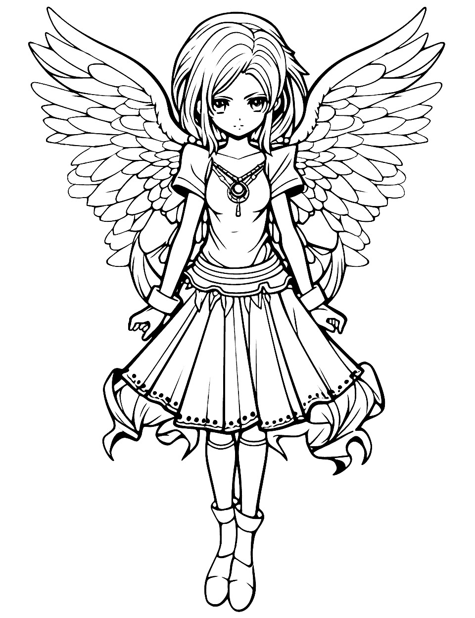Tranh tô màu anime girl ngầu 8