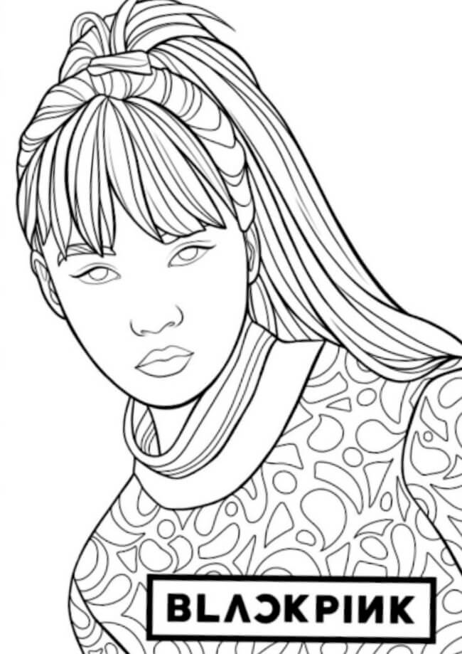 Tranh tô màu Blackpink Lisa 2