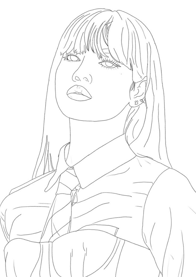 Tranh tô màu Blackpink Lisa 3