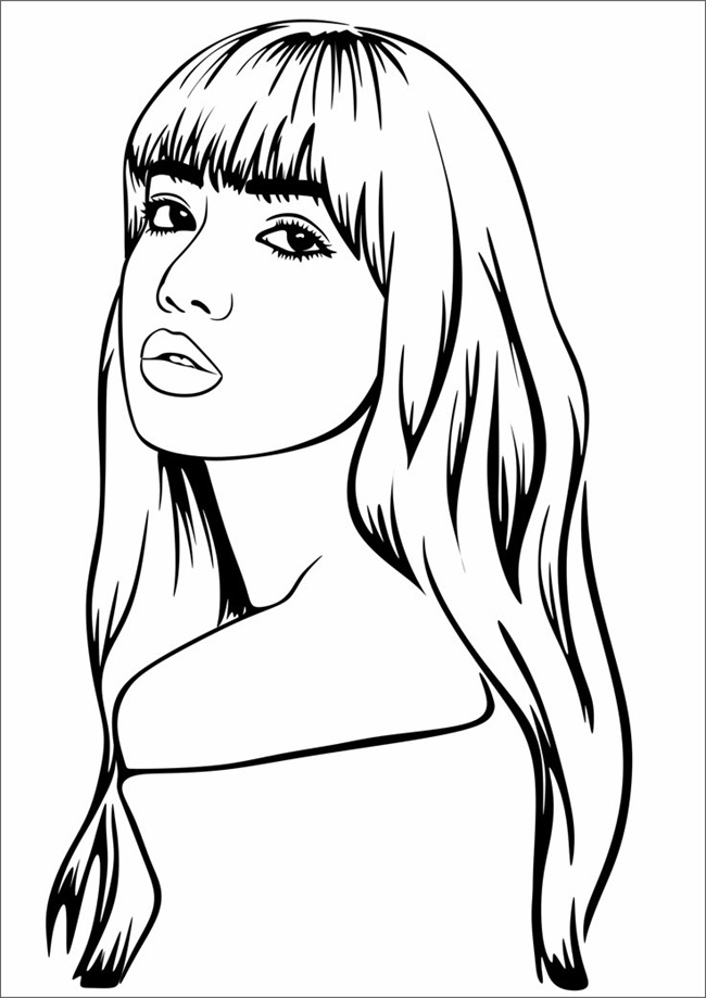 Tranh tô màu Blackpink Lisa 4