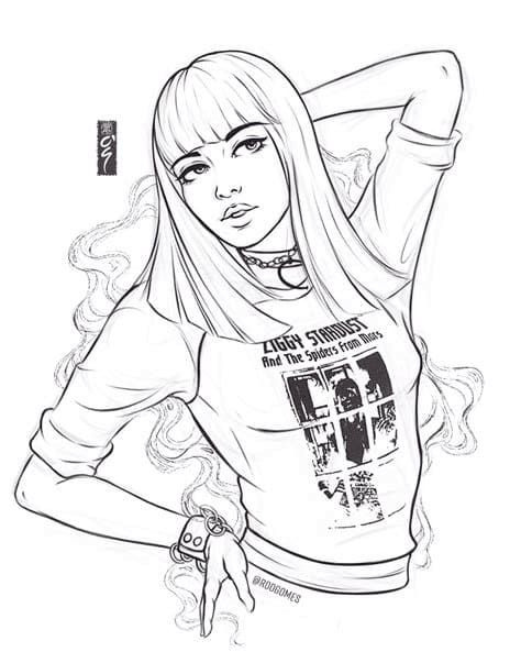Tranh tô màu Blackpink Lisa 5
