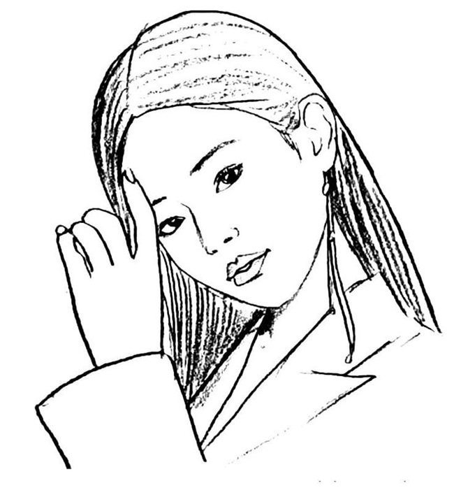 Tranh tô màu Blackpink Jennie 2