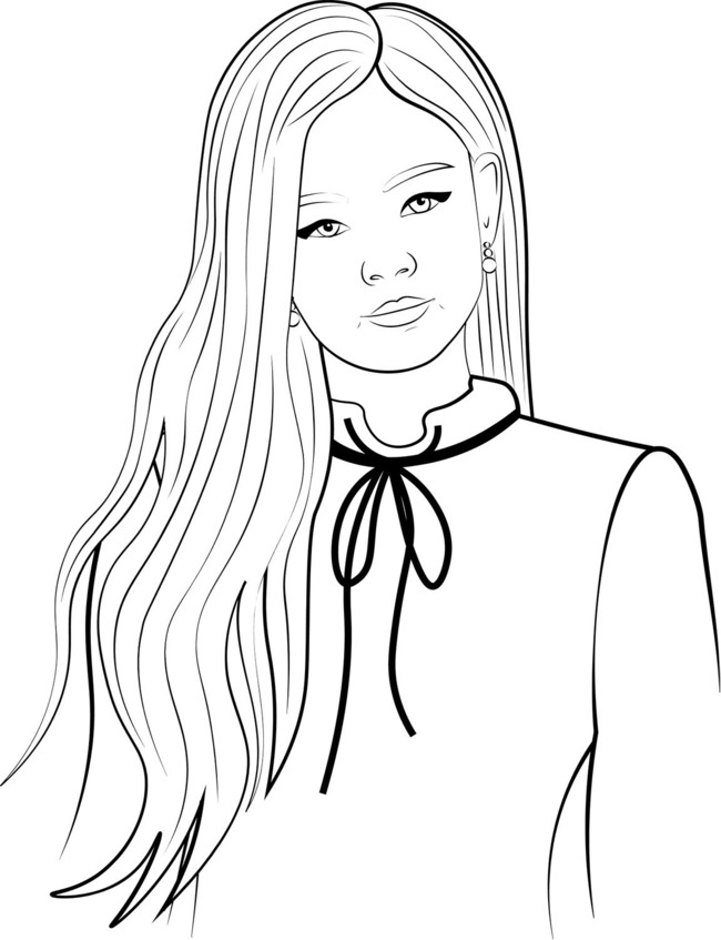 Tranh tô màu Blackpink Jennie 5
