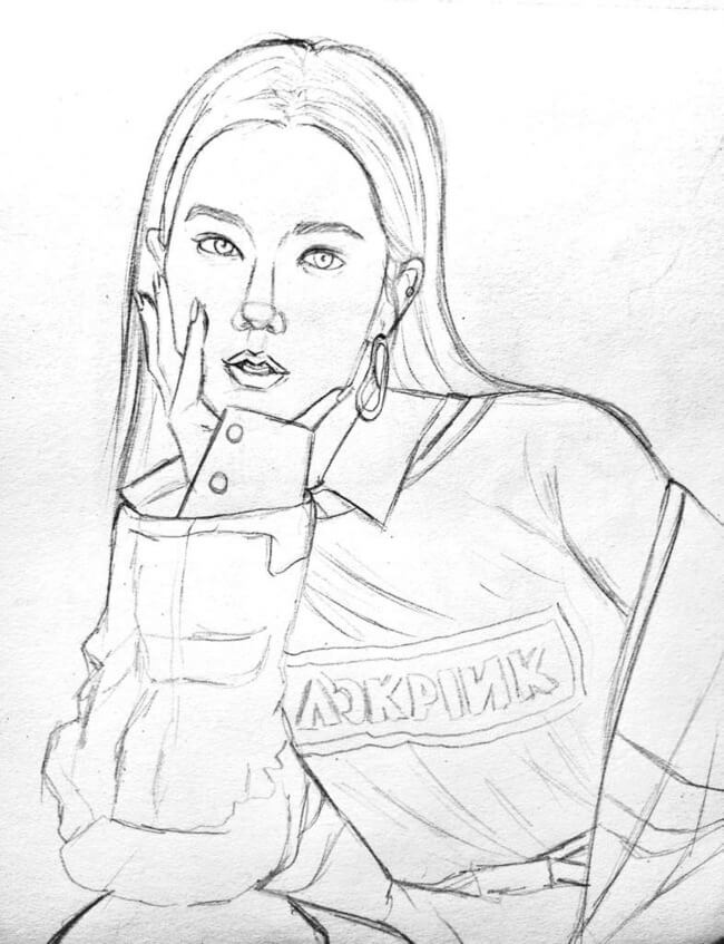 Tranh tô màu Blackpink Jisoo 9