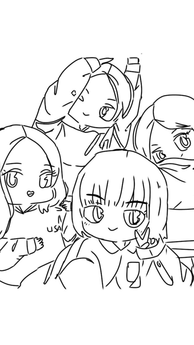 Tranh tô màu Blackpink chibi cute 8