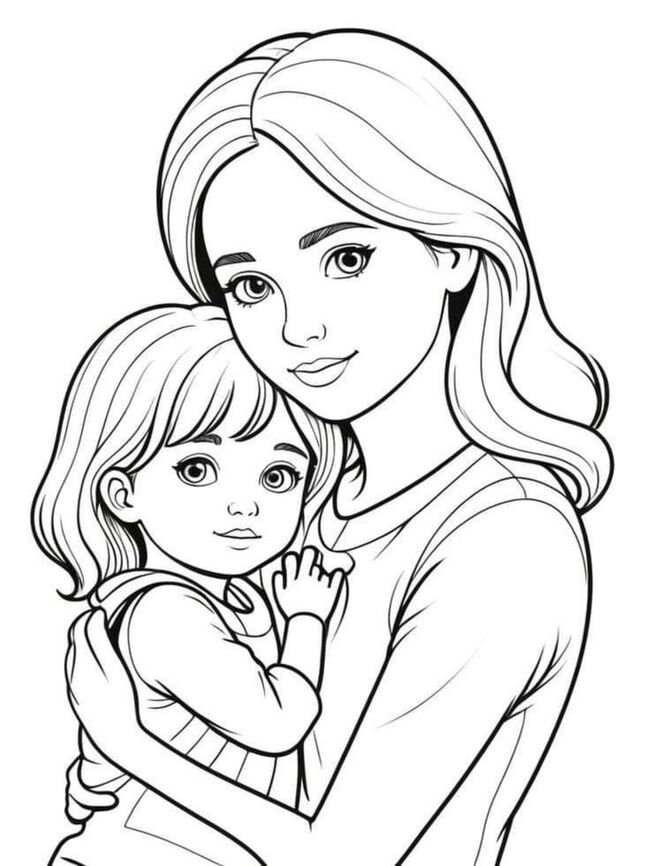 Tranh tô màu chân dung bố mẹ 6