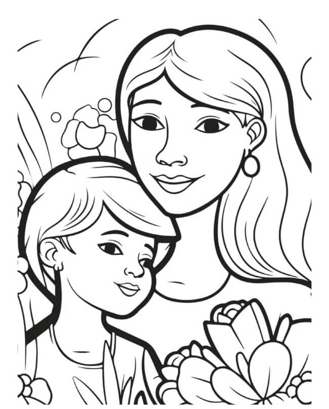 Tranh tô màu chân dung bố mẹ 7