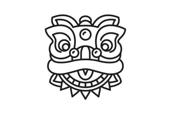 Tranh tô màu múa lân ngày Tết Trung Thu 2