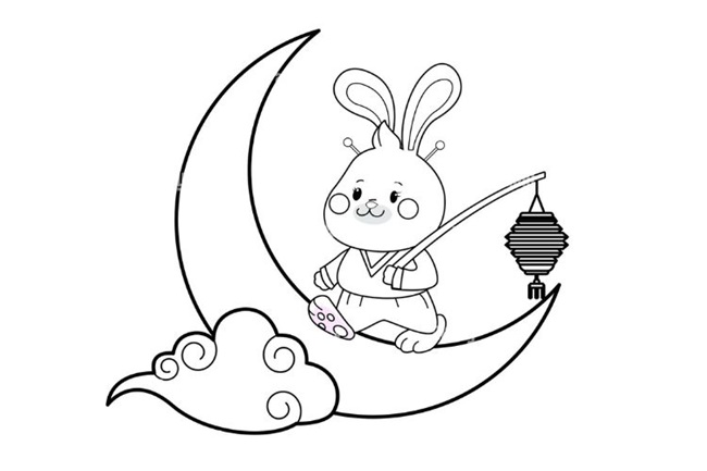 Tranh tô màu múa lân ngày Tết Trung Thu 1