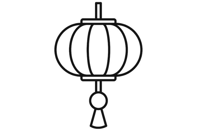 Tranh tô màu lồng đèn đẹp 3