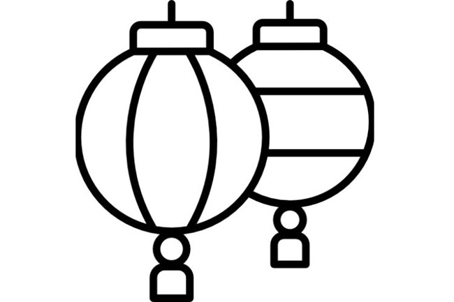 Tranh tô màu lồng đèn đẹp 5