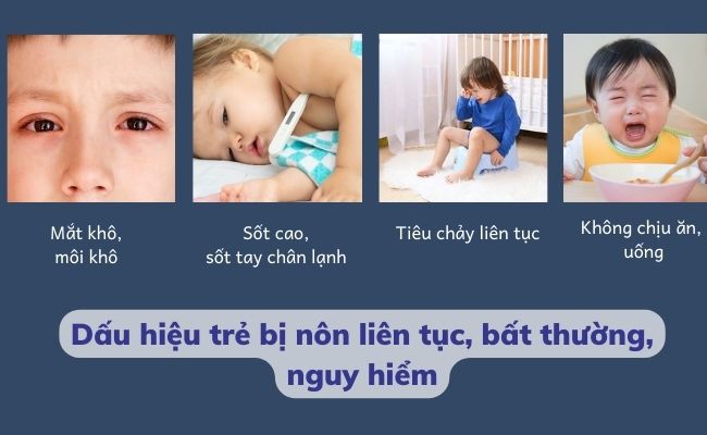 Các dấu hiệu giúp ba mẹ nhận biết trẻ bị nôn ói bất thường