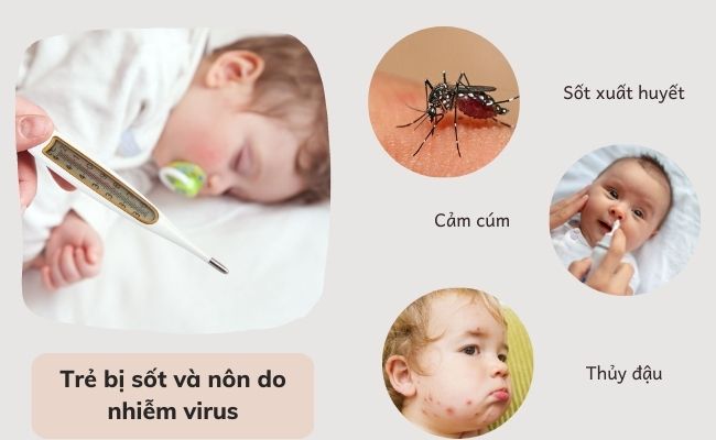 Các loại virus khiến trẻ bị sốt và nôn