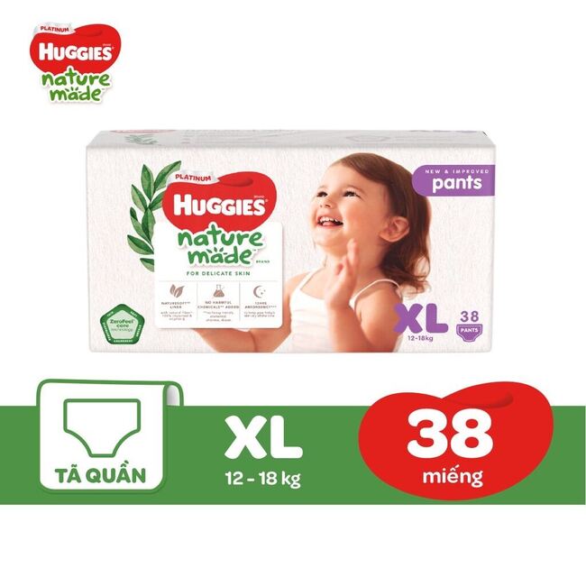 Tã cao cấp Huggies Platinum Naturemade