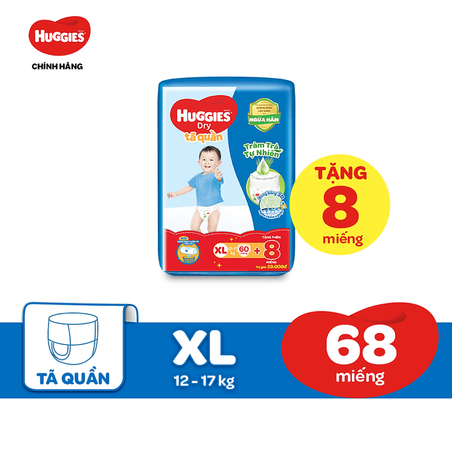 Tã quần Huggies Tràm Trà Tự Nhiên