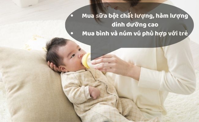 Tập bé bú bình hiệu quả giúp bé không bỏ bú