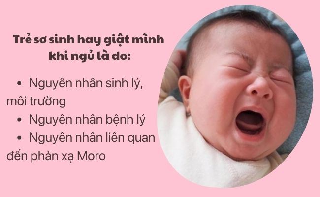 vì sao trẻ sơ sinh ngủ hay giật mình