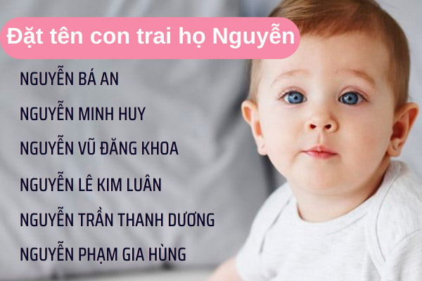 Đặt tên con trai 2024 họ Nguyễn