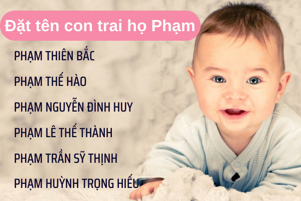 Đặt tên con trai họ Phạm