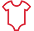 Icon áo sơ sinh viền đỏ