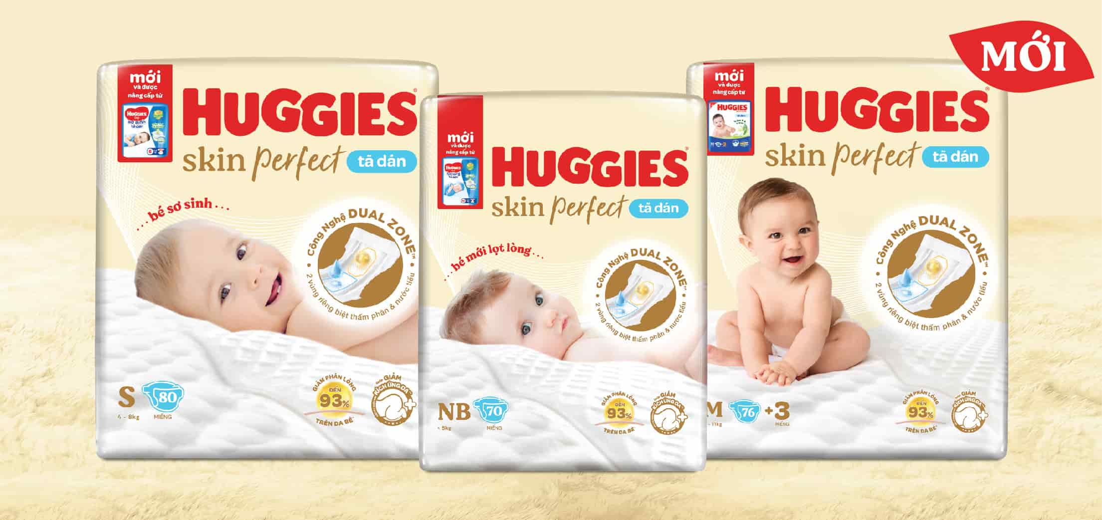 Dòng tã dán Huggies Skin Perfect