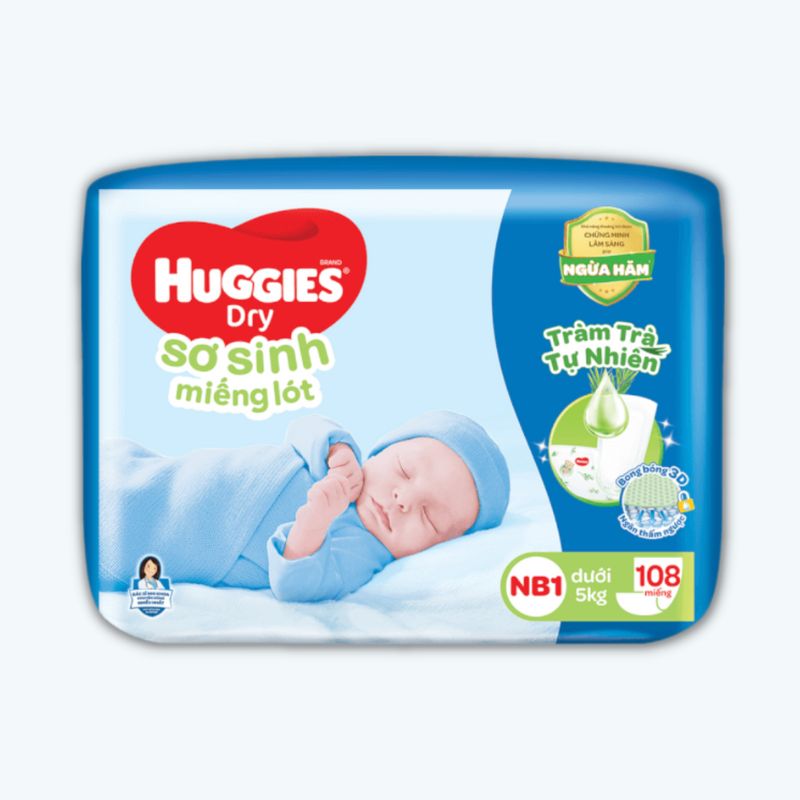 Miếng lót sơ sinh Huggies size NB 1