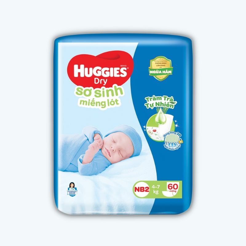 Miếng lót sơ sinh Huggies newborn NB 2