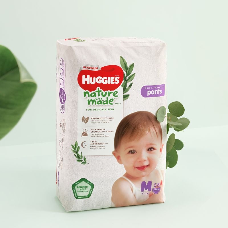 Tã quần cao cấp Huggies Platinum Nature Made size M