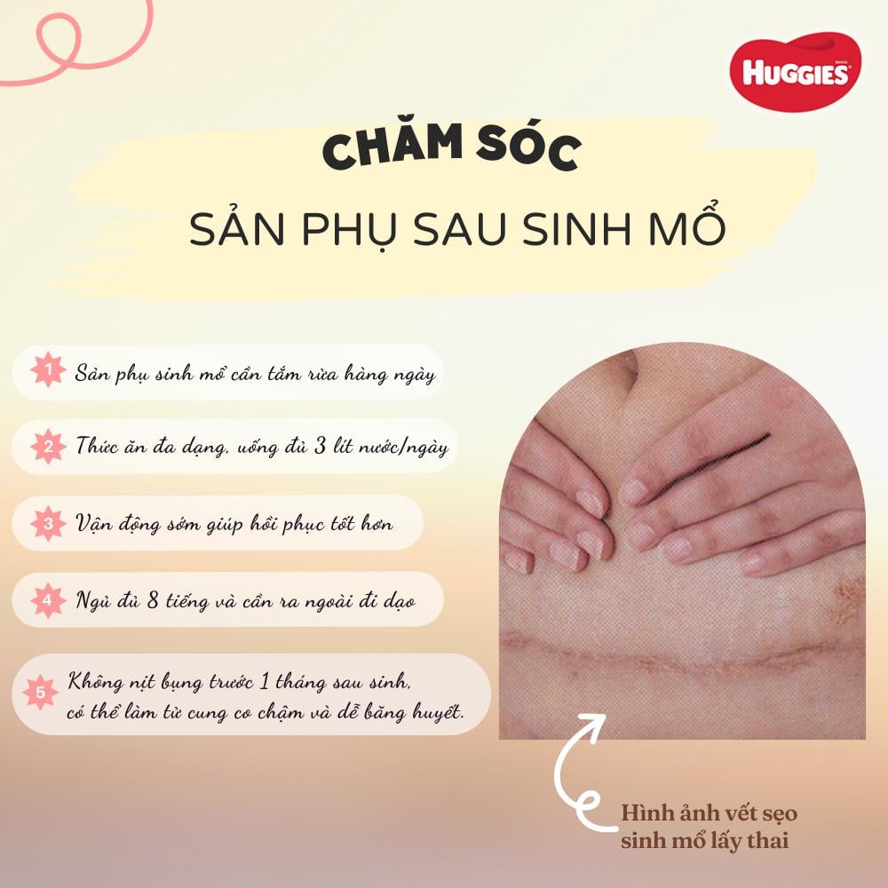 Chăm sóc sản phụ sau sinh mổ