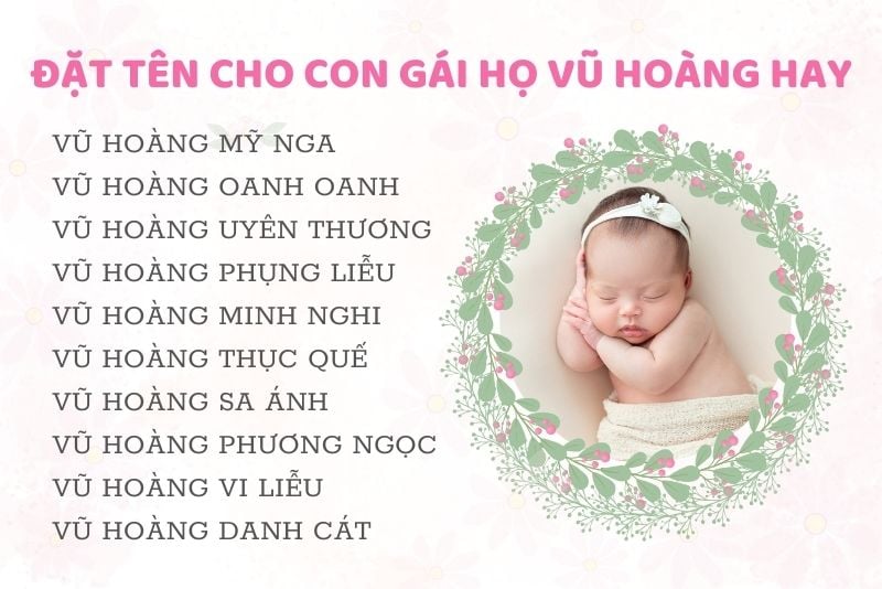 Đặt tên con gái họ Vũ Hoàng