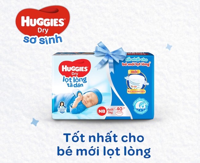 tã dán Huggies lọt lòng