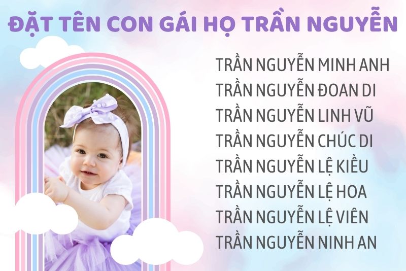 Đặt tên con gái họ Trần Nguyễn