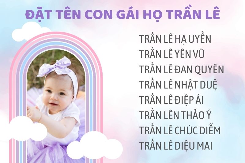 Đặt tên con gái họ Trần Lê