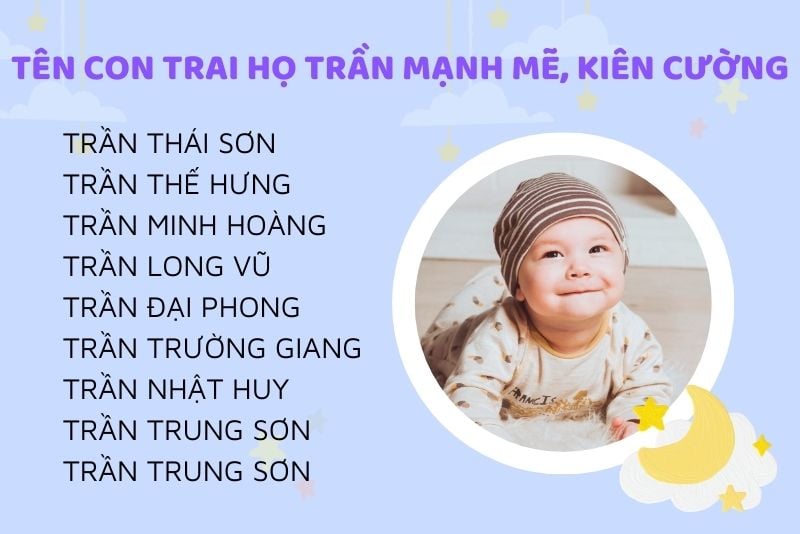 Đặt tên con trai họ Trần mạnh mẽ