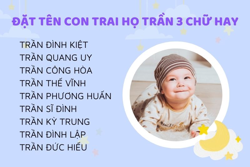 Đặt tên con trai họ Trần 3 chữ