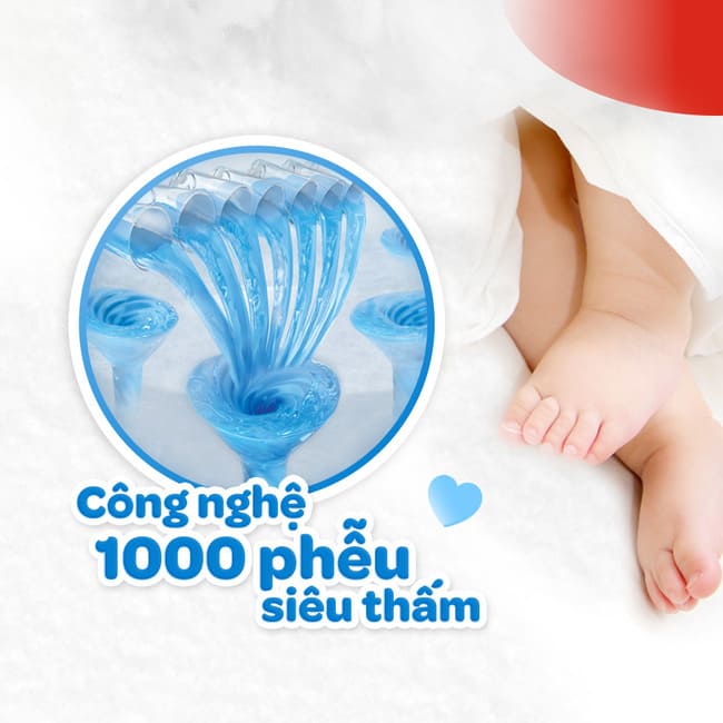 Bỉm Huggies siêu thấm hút vượt trội