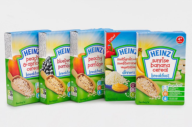 Bột ăn dặm Heinz có nhiều hương vị phù hợp cho bé 5 tháng