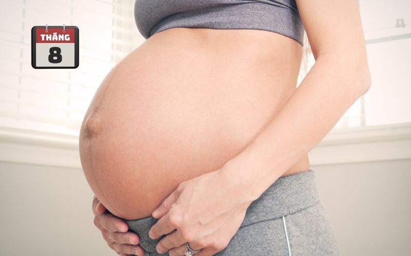 Hình ảnh bụng bầu ở tháng thứ 8