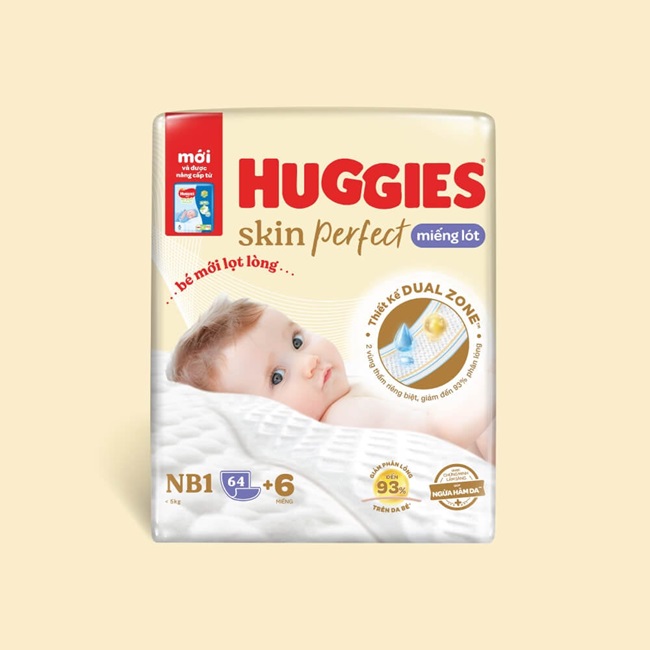 miếng lót sơ sinh Huggies Skin Perfect 
