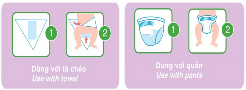 Cách sử dụng miếng lót sơ sinh