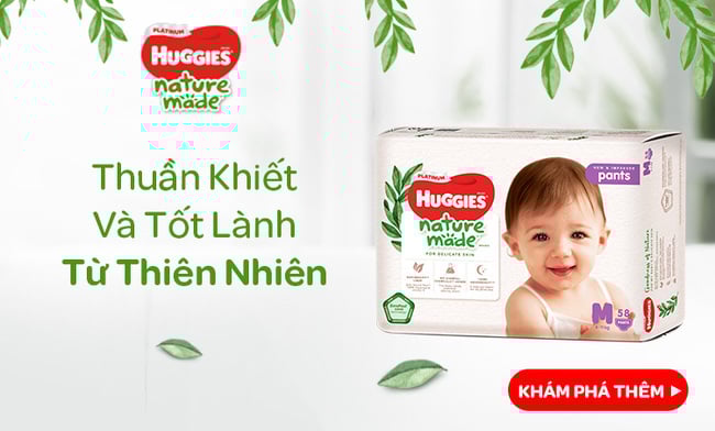 Tã dán, tã quần cao cấp Huggies Platinum Naturemade