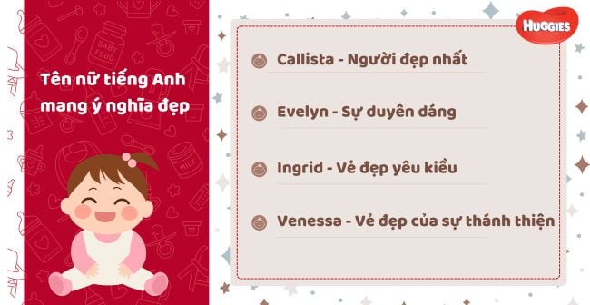 Tên nữ tiếng Anh mang ý nghĩa là đẹp